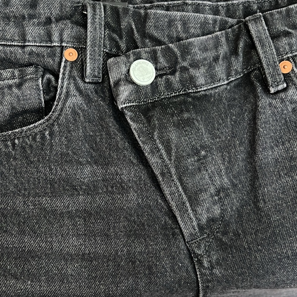 NWT [BLANKNYC] Womens Womens Women's High Rise Overlap Fly Denim Short S… - Picture 7 of 8
